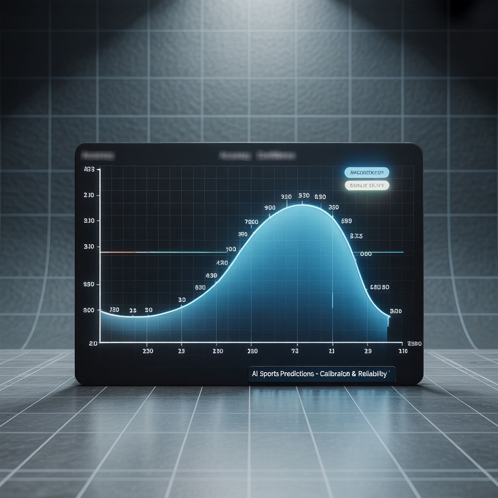 Calibration plot and reliability curve for AI sports probabilities